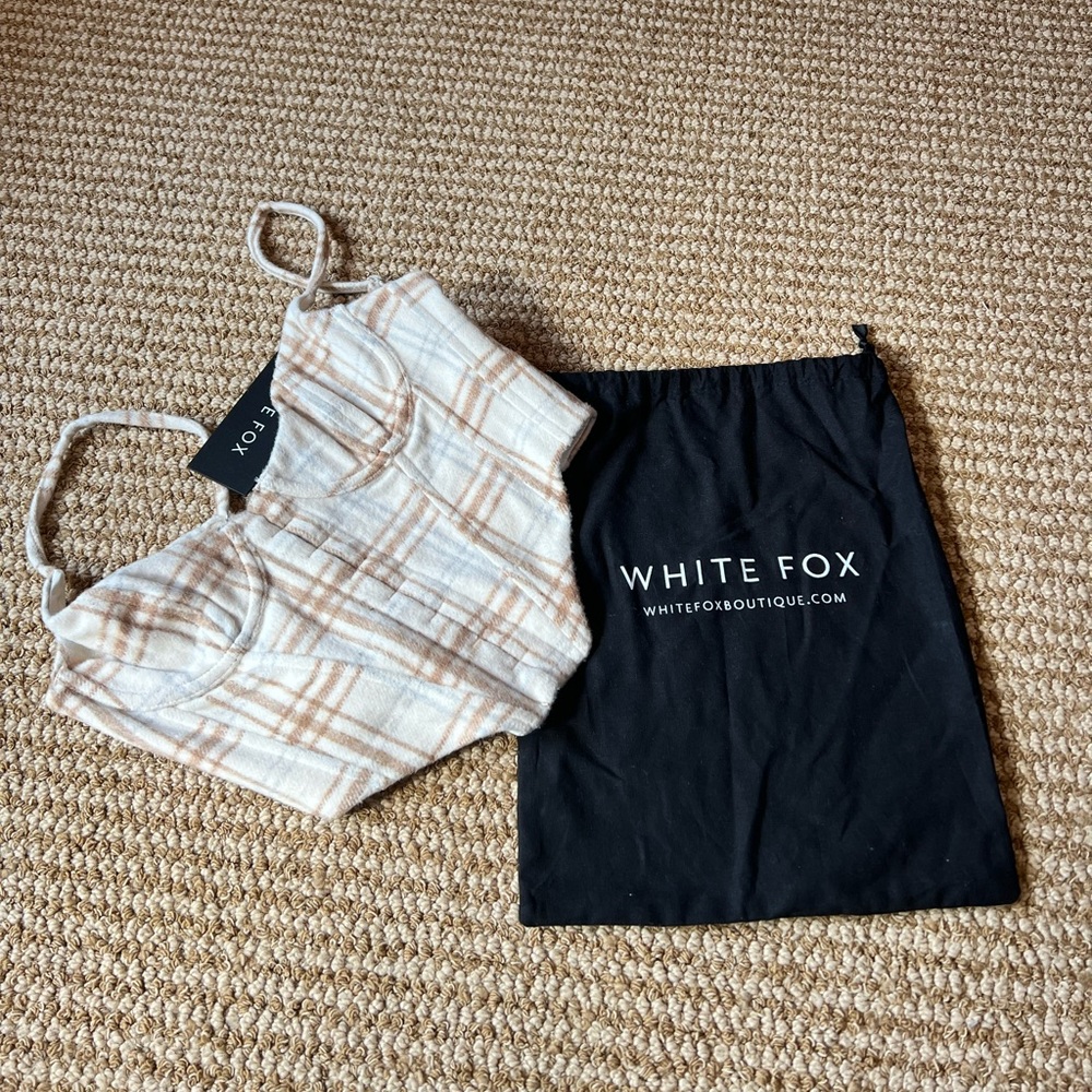 White Fox. Plaid bustier -xs